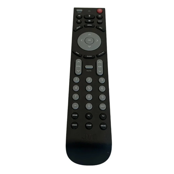 JVC Original Black TV Remote Control Rmt-jr01 For Jlc32bc3000 Jlc32bc3002 - Picture 1 of 8